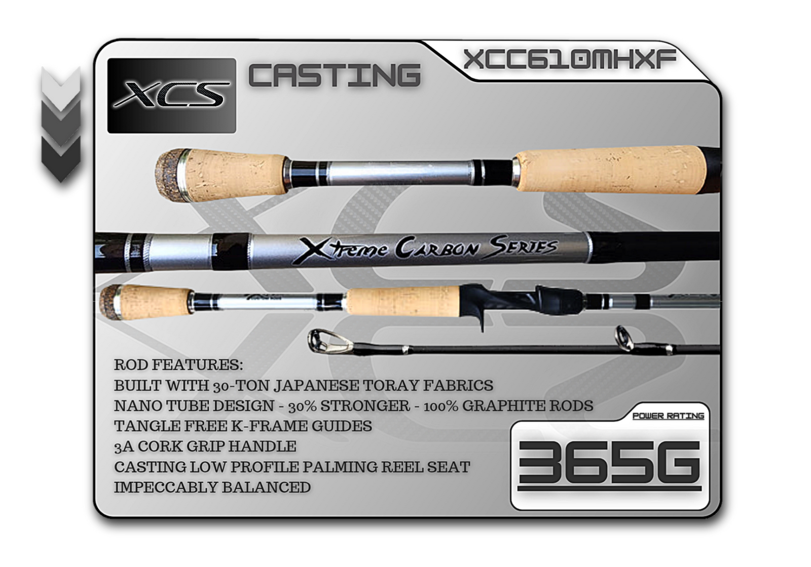 Fish Xtreme XCC610MHXF 6’10” medium heavy x-fast casting rod