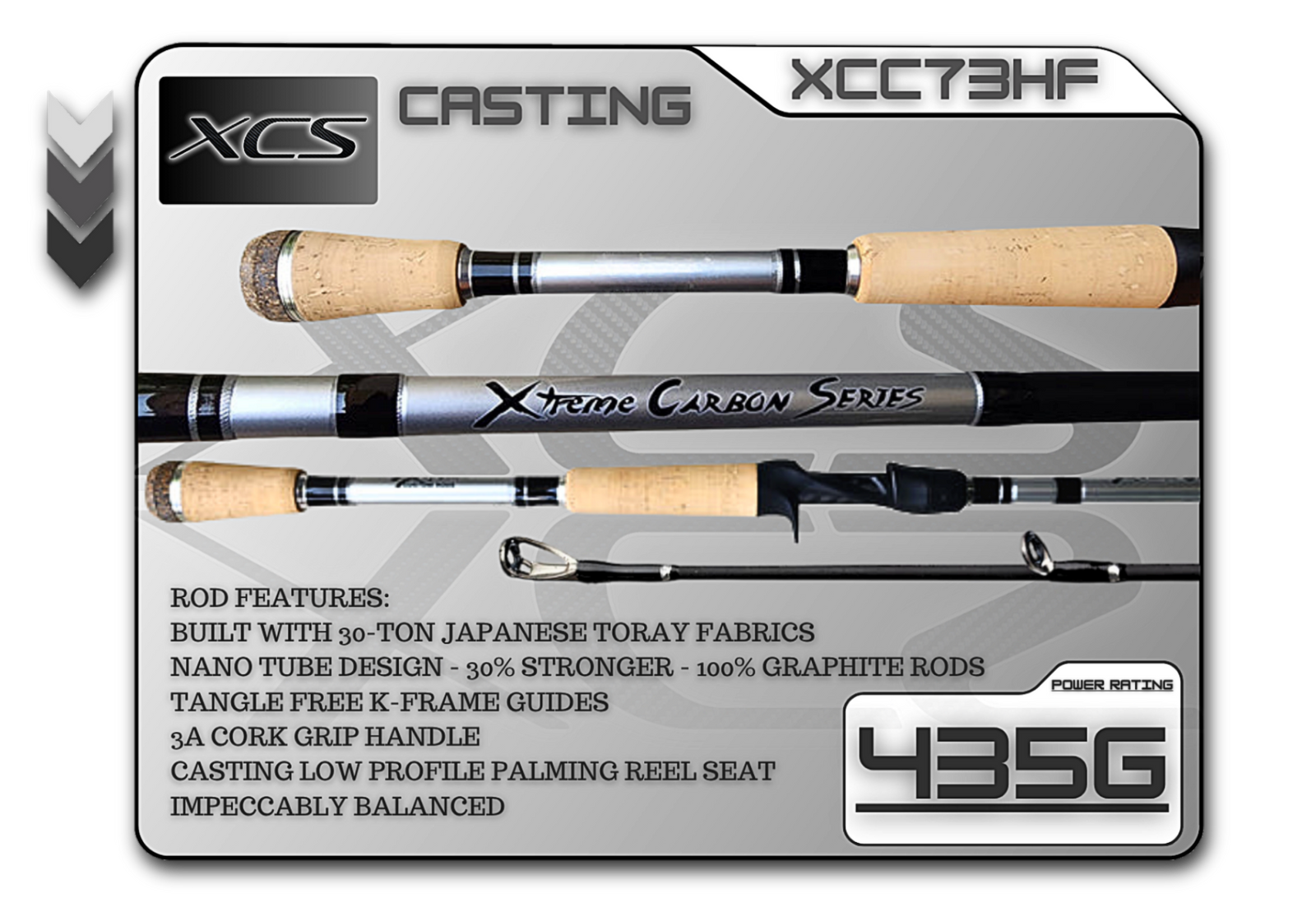 Fish Xtreme XCC73HF 7’3” heavy fast casting rod