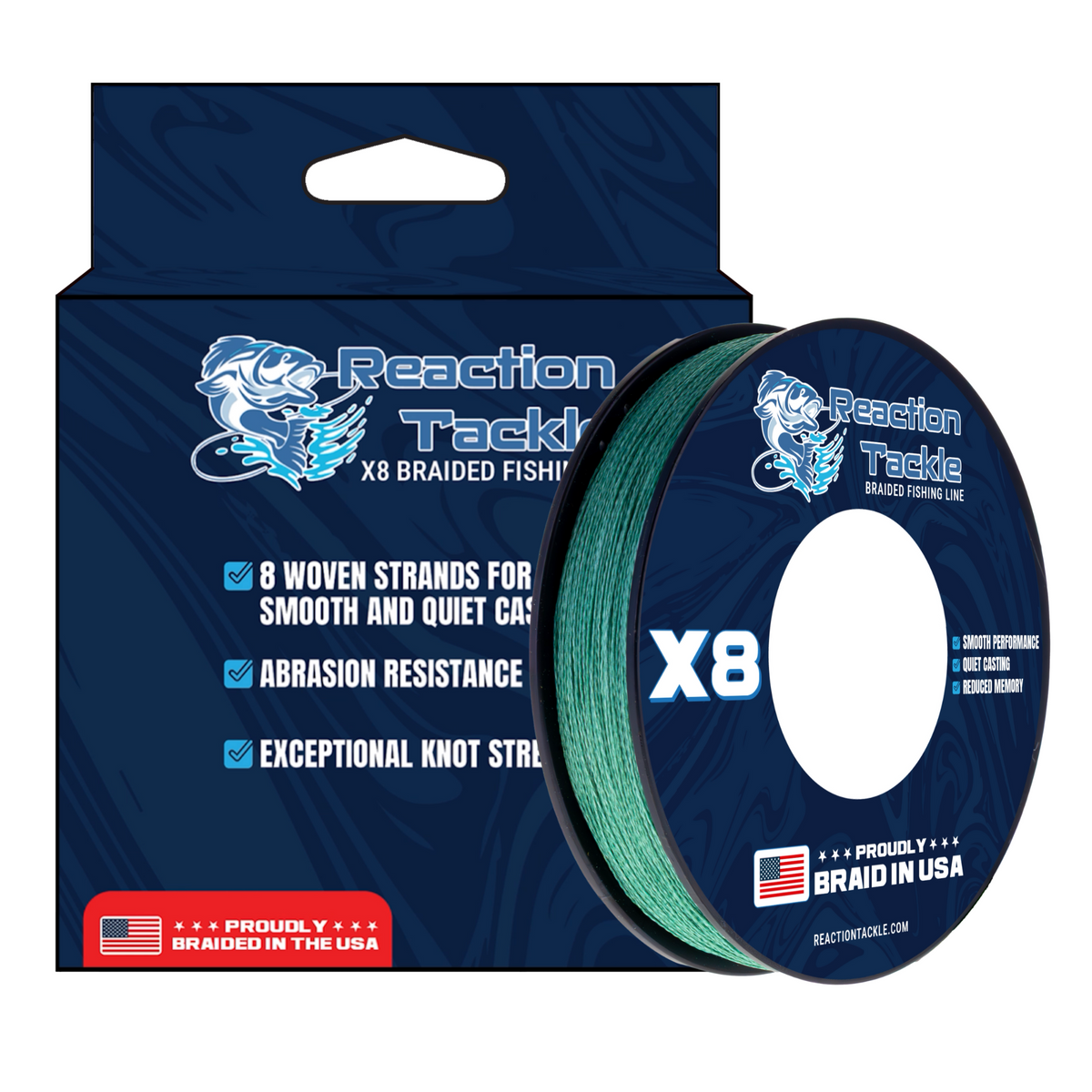 Reaction Tackle USA-Braided X8 Fishing Line
