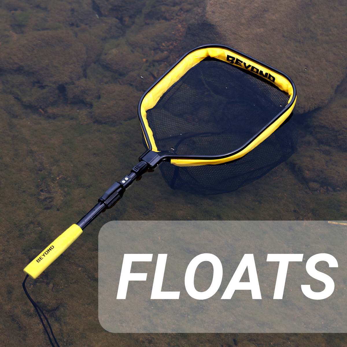 Kayak and Boat Fishing Floating Net - Beyond Braid Folding Landing Net for Freshwater and Saltwater Fish