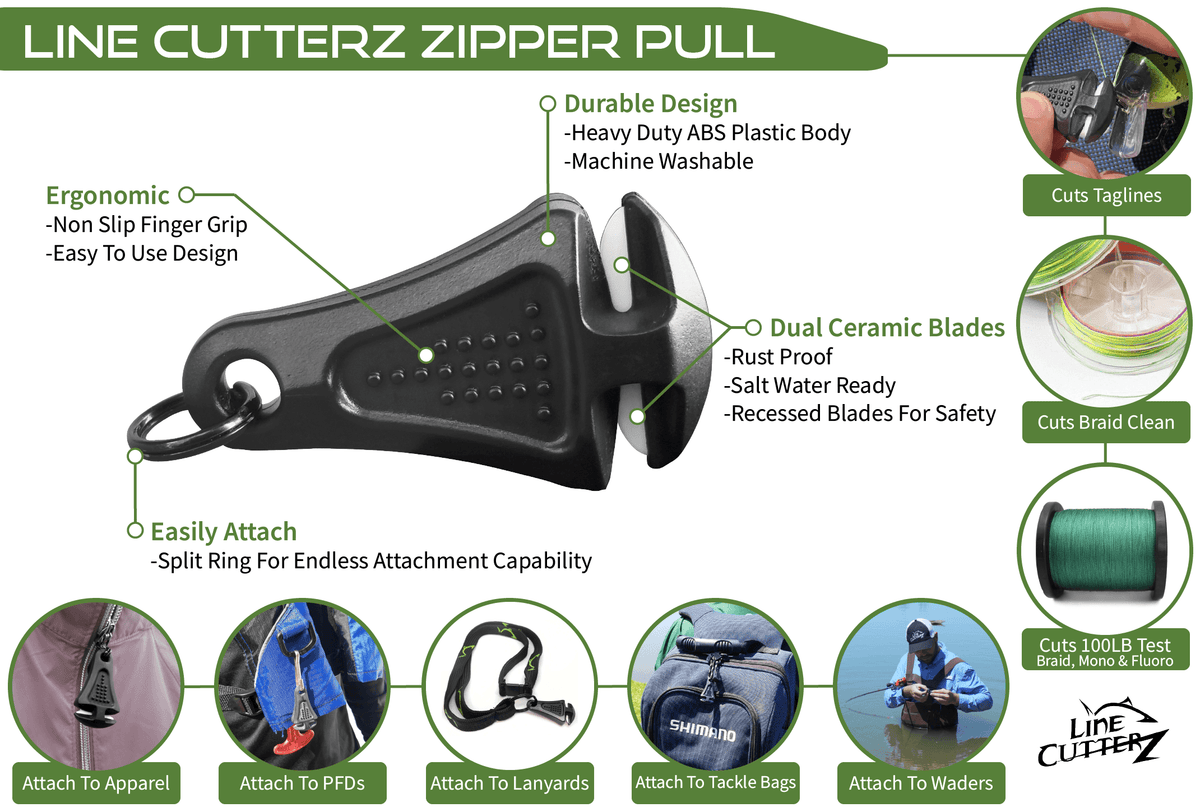 Line Cutterz &quot;TRIPLE PLAY&quot; Fishing Line Cutter Multi-Pack