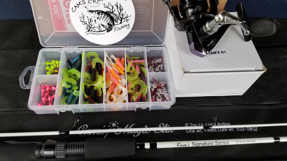 Cam's 6'6" Signature Series White Ghost Titanium Crappie Combo & Tackle Kit