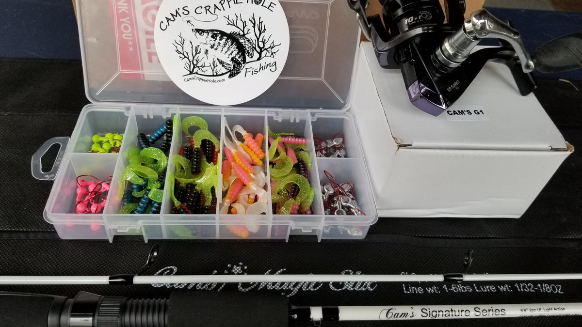 Cam's 6'6" Signature Series White Ghost Titanium Crappie Combo & Tackle Kit