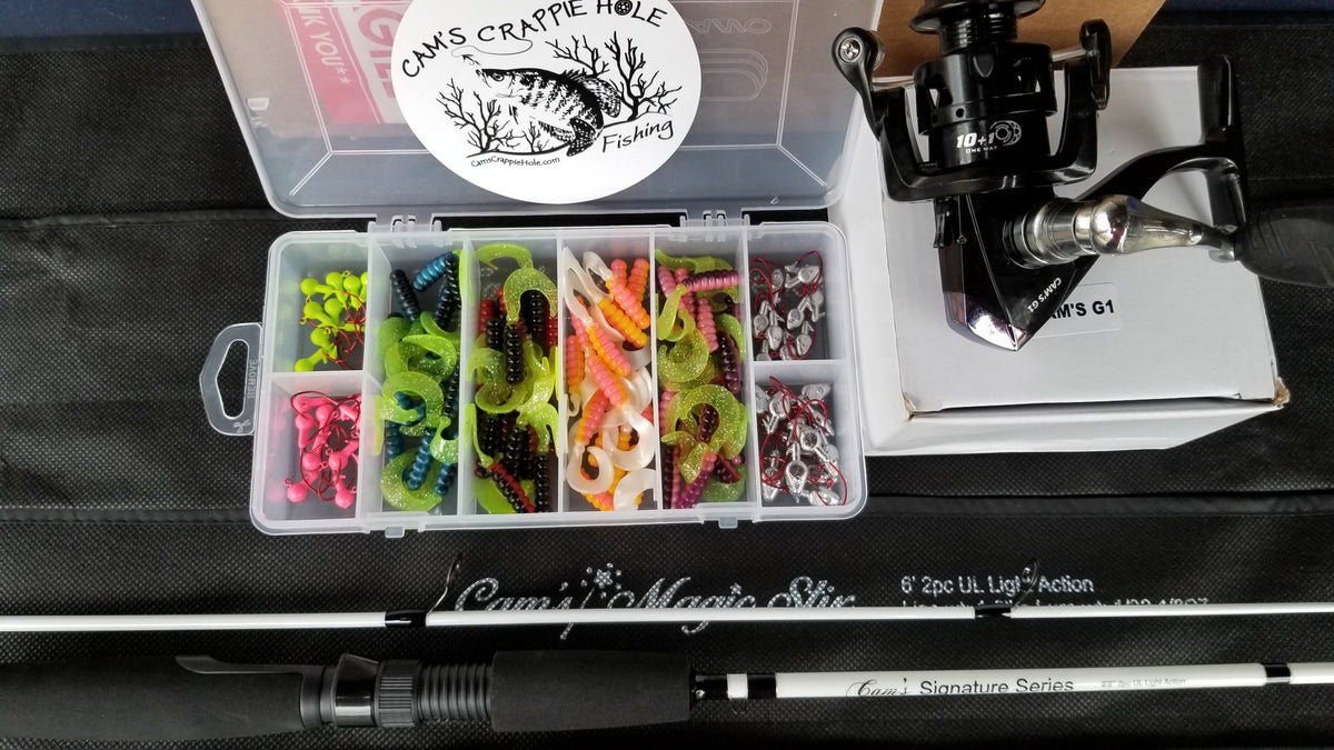 Cam's 6'6" Signature Series White Ghost Titanium Crappie Combo & Tackle Kit
