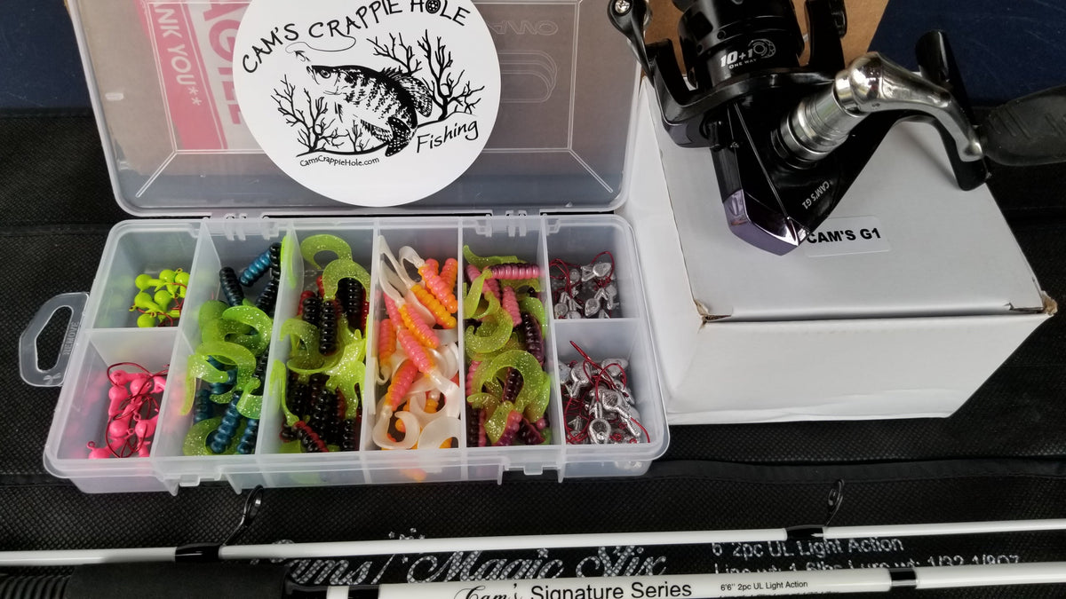 Cam's 6'6" Signature Series White Ghost Titanium Crappie Combo & Tackle Kit