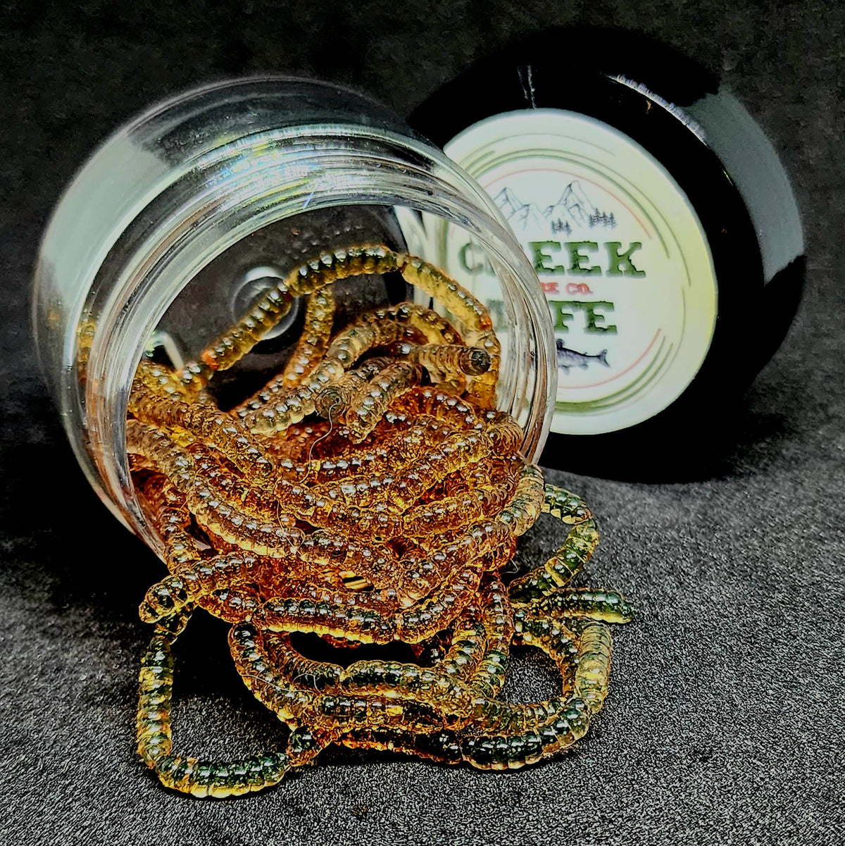 Creek Life 0.5&quot; Maggot Larvae &quot;The Apple Maggot&quot; – Jar of 120