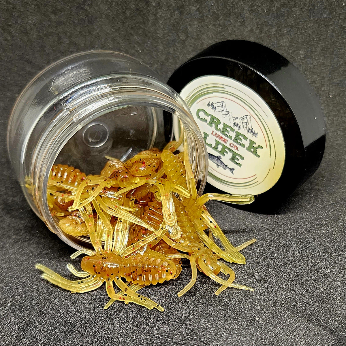 Creek Life 1&quot; Micro Spider Bait &quot;The Writing Spider&quot; – Jar of 16