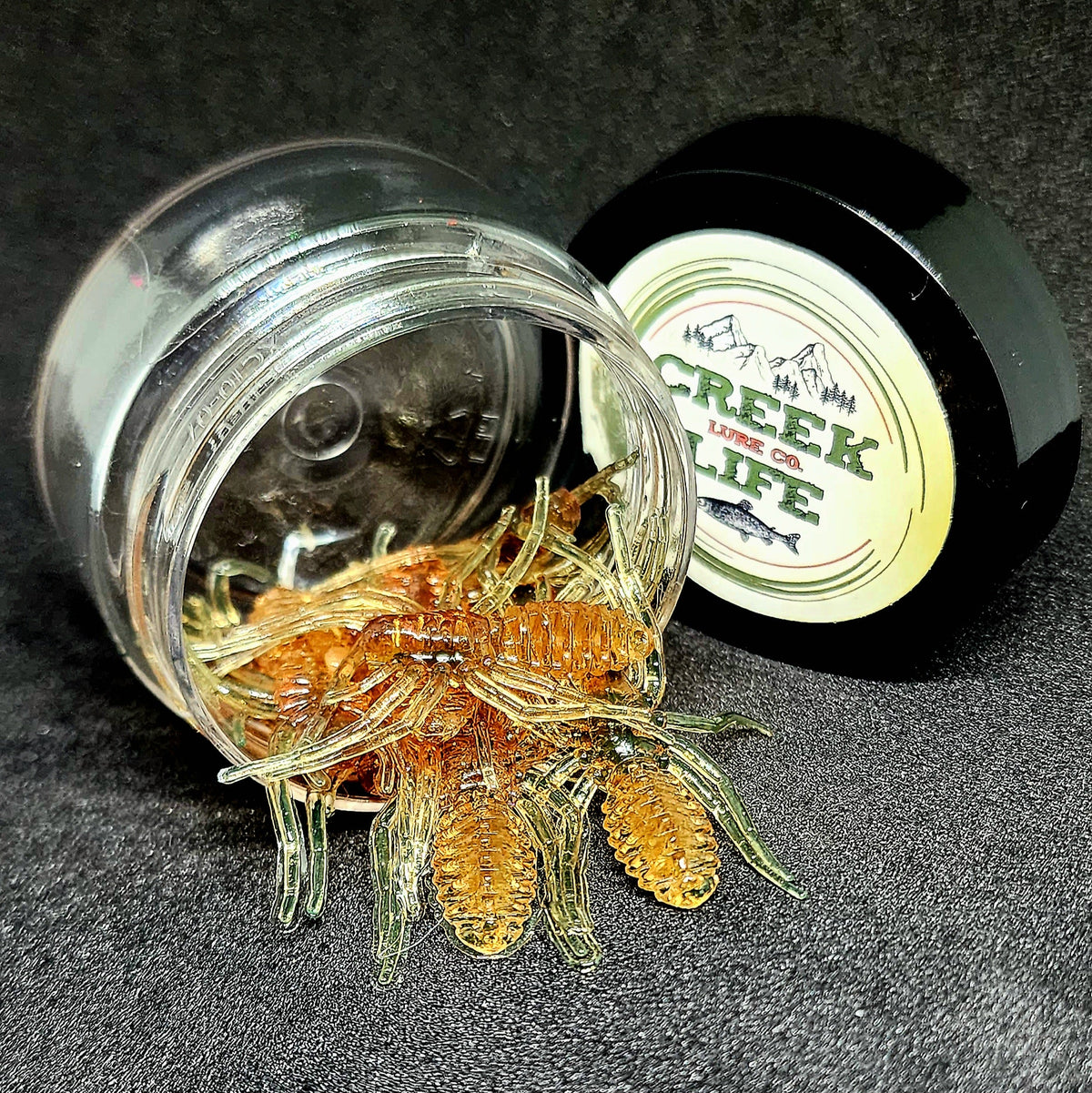 Creek Life 1&quot; Micro Spider Bait &quot;The Writing Spider&quot; – Jar of 16