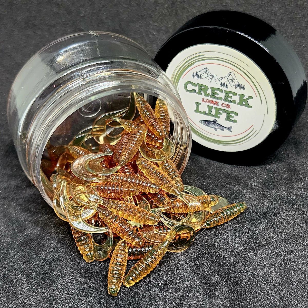 Creek Life 1&quot; Micro Curl Tail Grub &quot;The Tennessee Twister&quot; – Jar of 20