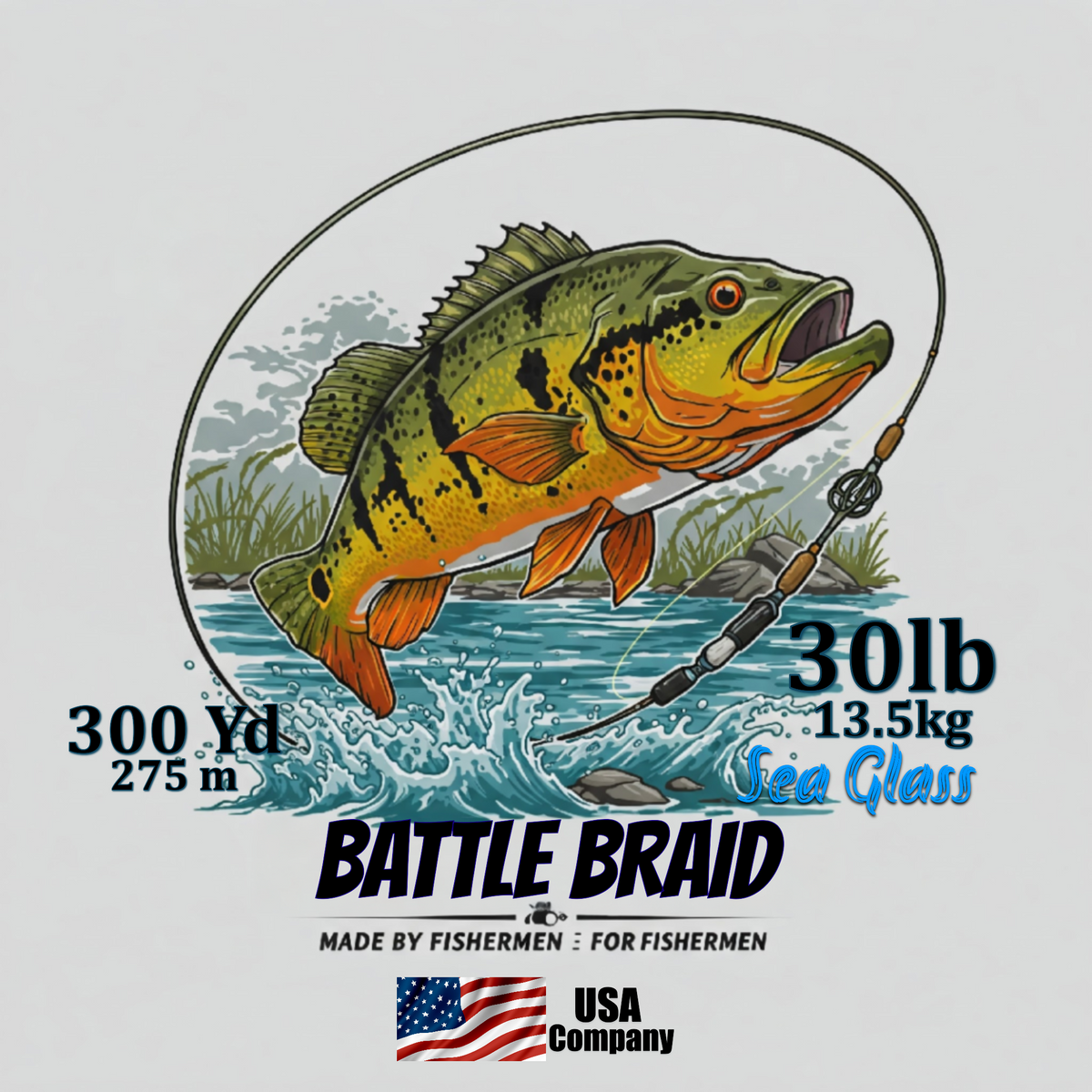 Battle Braid Sea Glass X8 PE – 300 Yards