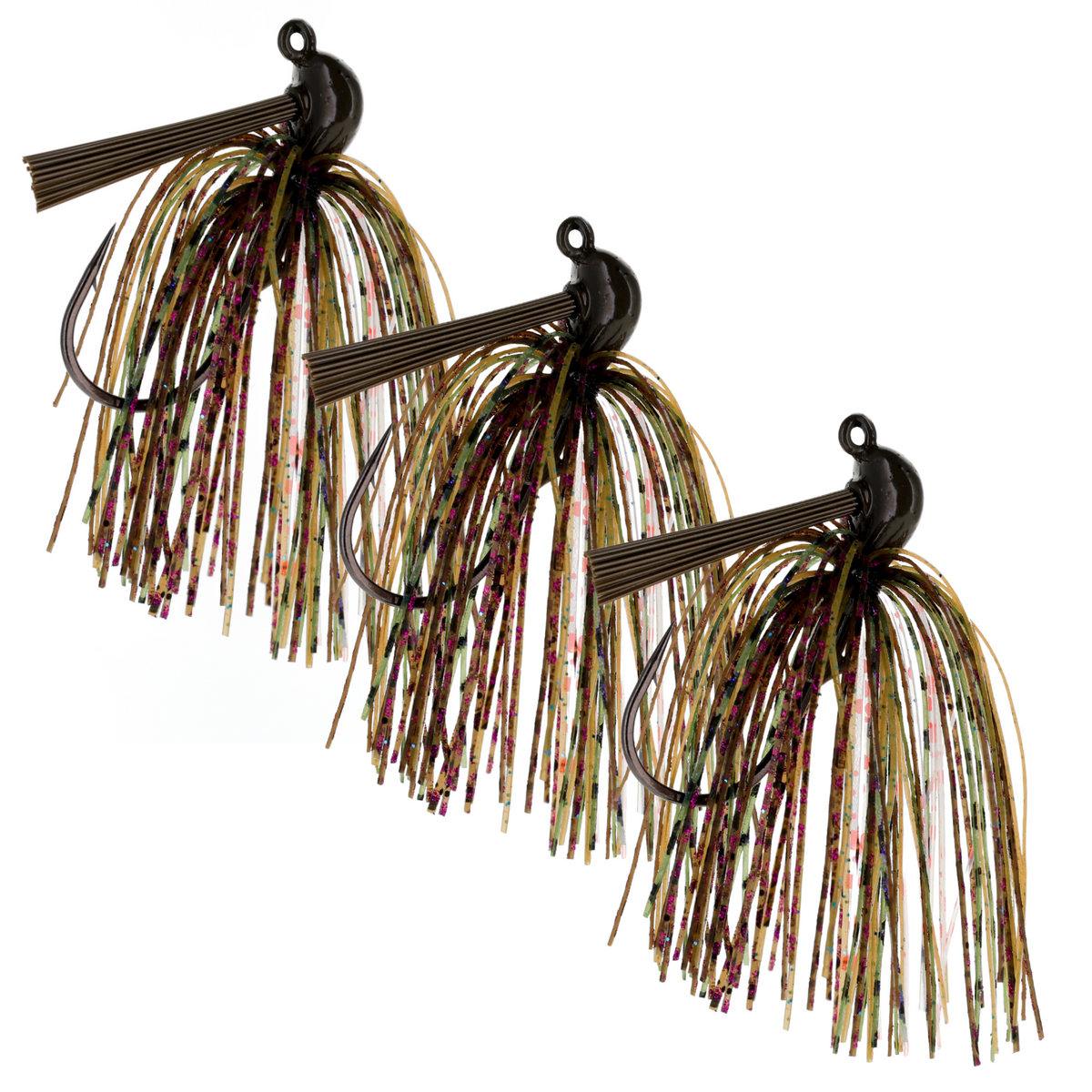 Reaction Tackle Lead Flipping Jigs 3-Pack Bass Fishing Lures