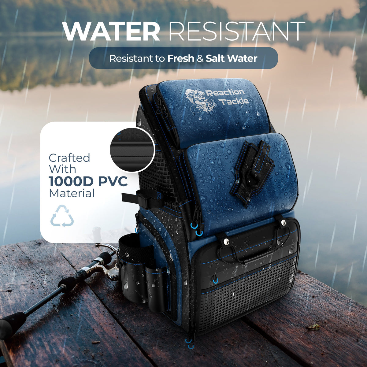 Reaction Tackle Water Resistant Fishing Backpack
