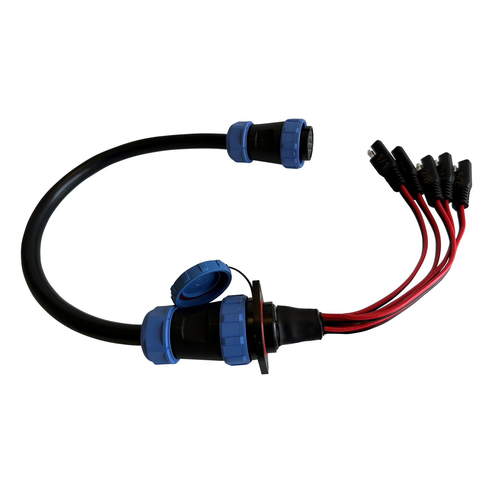 Electronics 5 Circuit Heavy Duty, Waterproof, Quick Disconnect Jumper Kit - Panel Mount and Dual Plug Jumper Harness (YP-QD5X-18K) 5 Circuit Heavy Duty, Waterproof, Quick Disconnect Jumper Kit - Panel Mount and Dual Plug Jumper Harness (YP-QD5X-18K)