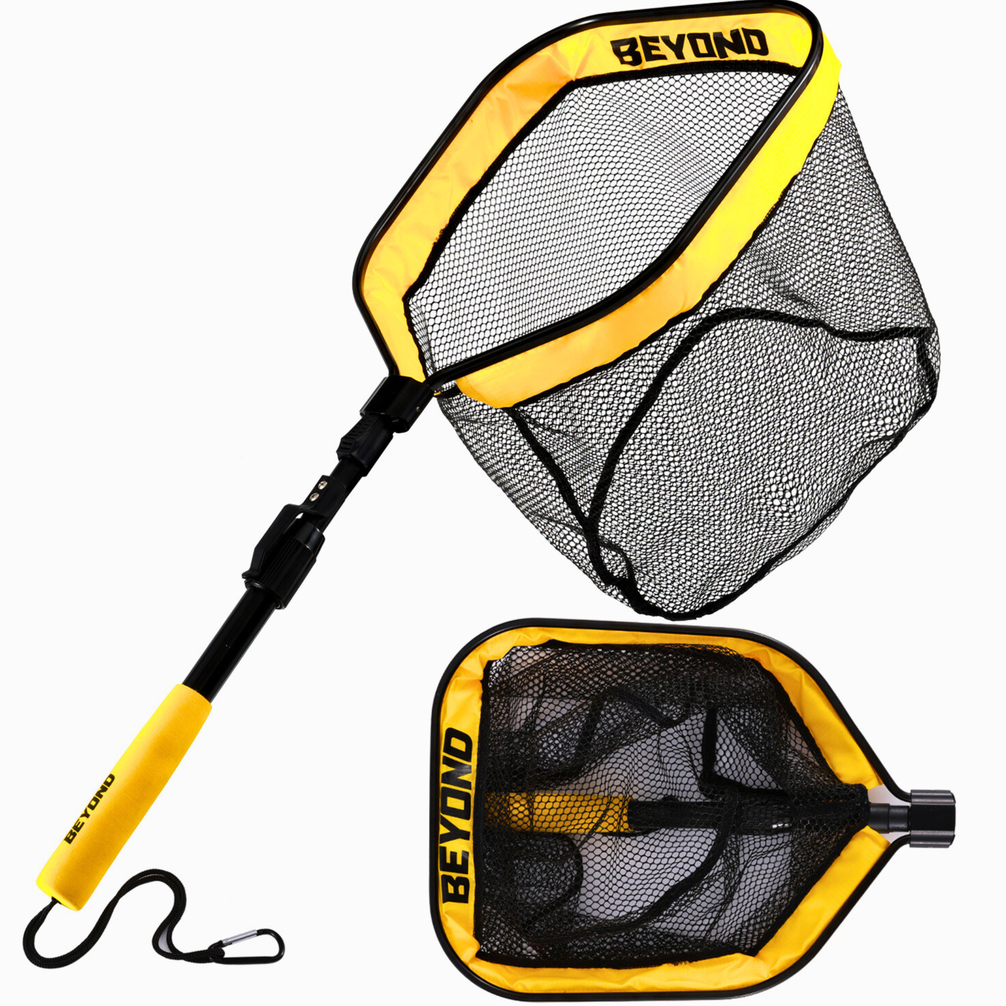 Beyond Braid Floating Fishing Net with Handle - Folding Landing Net for Freshwater and Saltwater