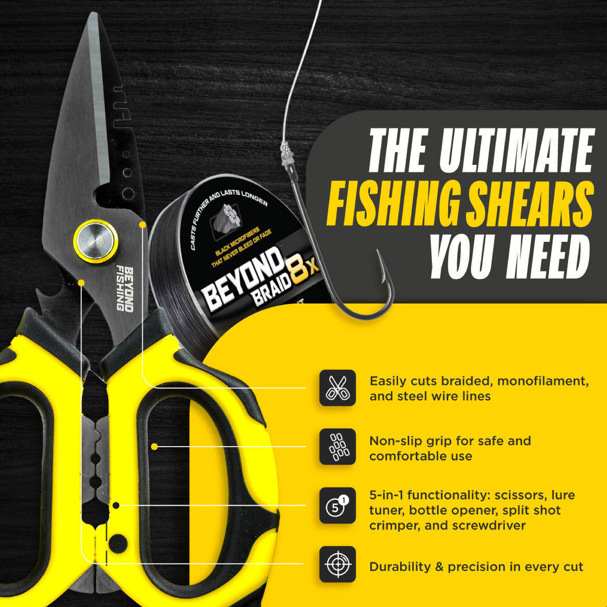 6.5" Omni Pro Fishing Shears 6.5" Omni Pro Fishing Shears