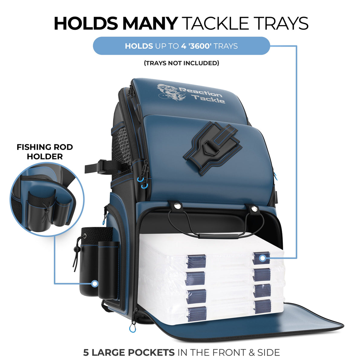 Reaction Tackle Water Resistant Fishing Backpack