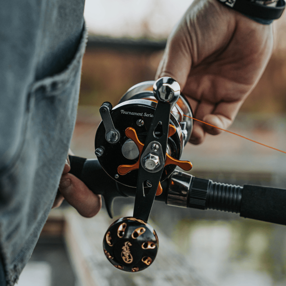catfishing baitcaster combo Catfish Pro 600CTS Round Baitcaster Reel