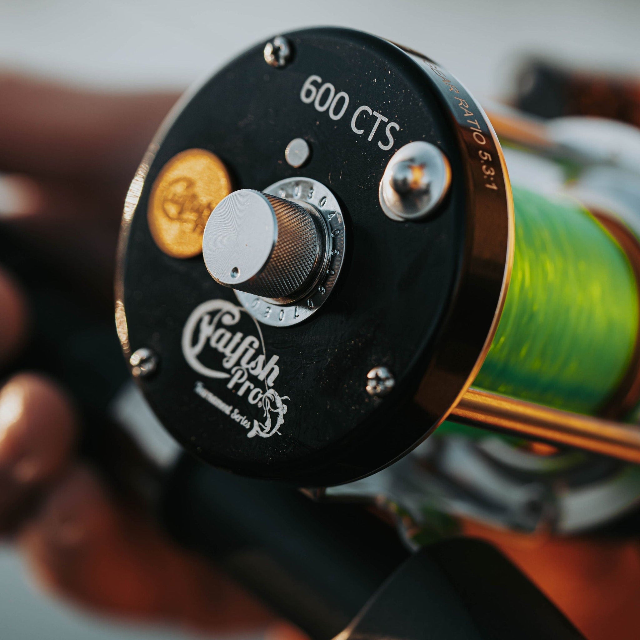 catfish rod and spinning reel combo Catfish Pro 600CTS Rod & Reel Combo – Round Baitcaster Catfish Setup