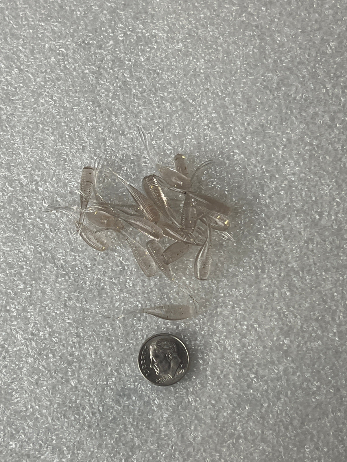 Compact Crappie Crusher soft plastic bait for vertical jigging