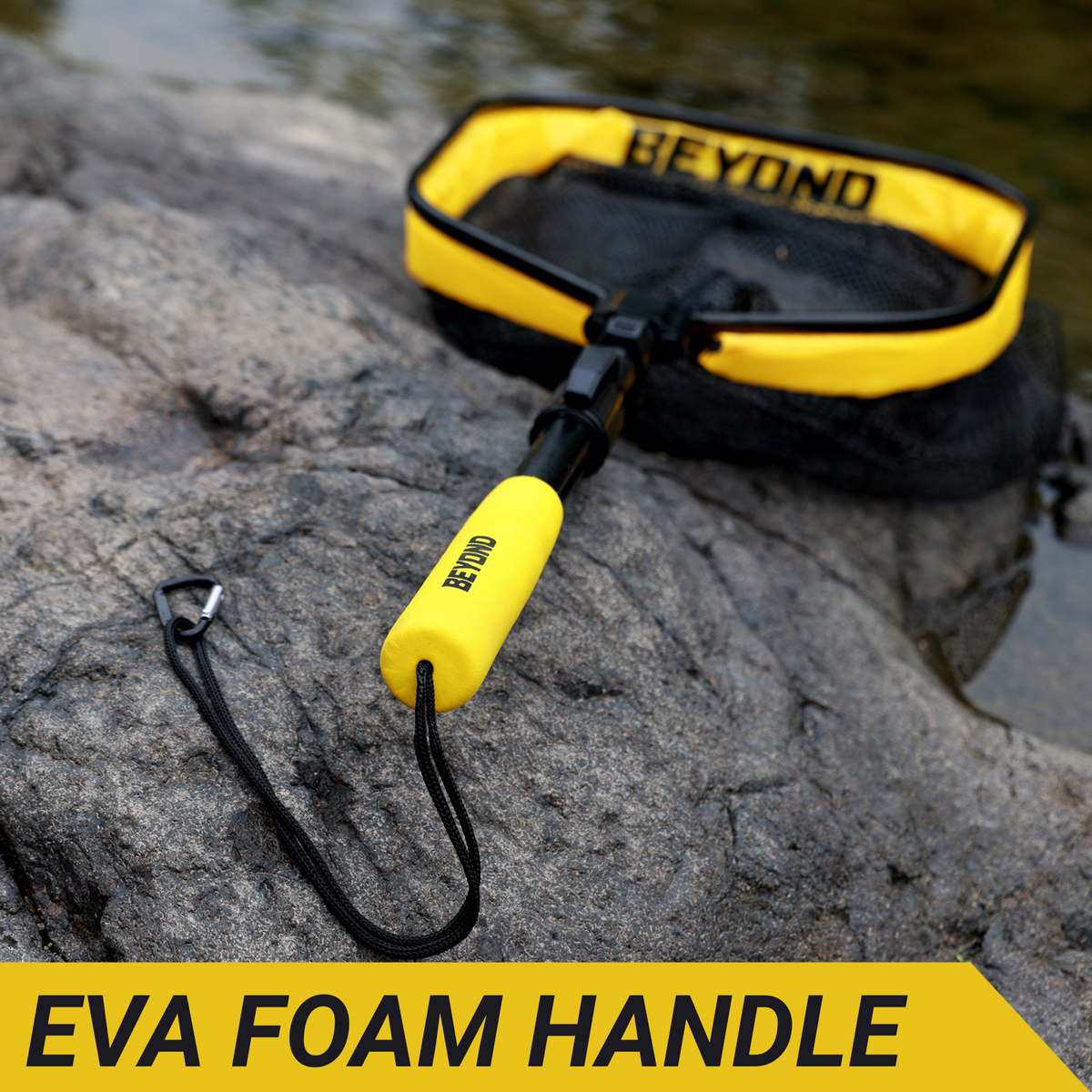 Beyond Braid Floating Fishing Net with Handle - Folding Landing Net for Freshwater and Saltwater