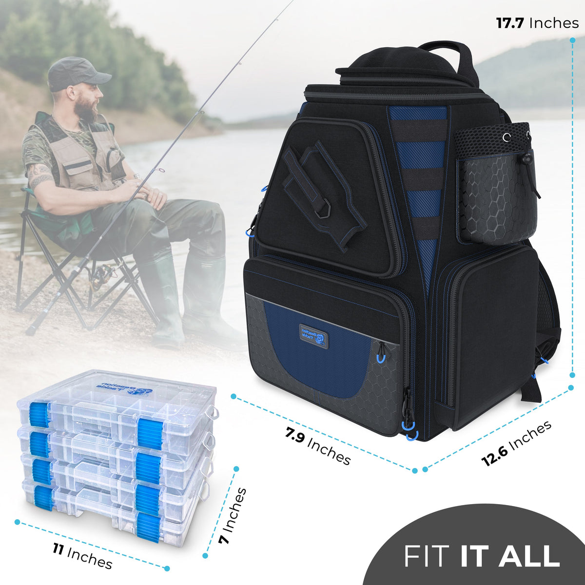 Reaction Tackle Fishing Tackle Backpack – Trays Included
