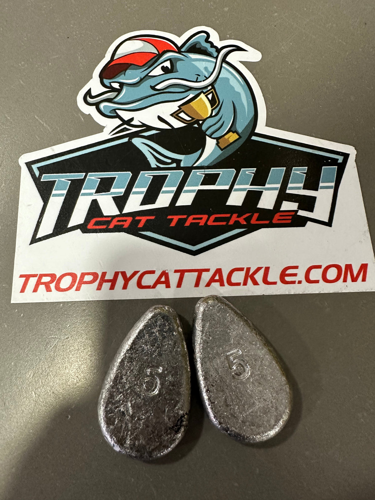 Trophy Cat Tackle No Roll Sinker – Flat Current-Resistant Catfish Weight