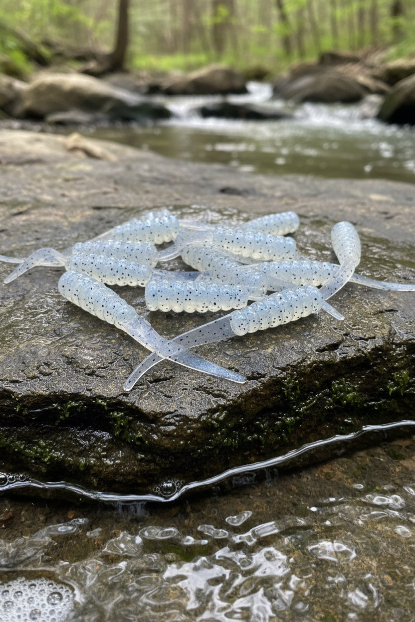 2 Inch Crappie Dock Shot soft plastic for dock fishing
