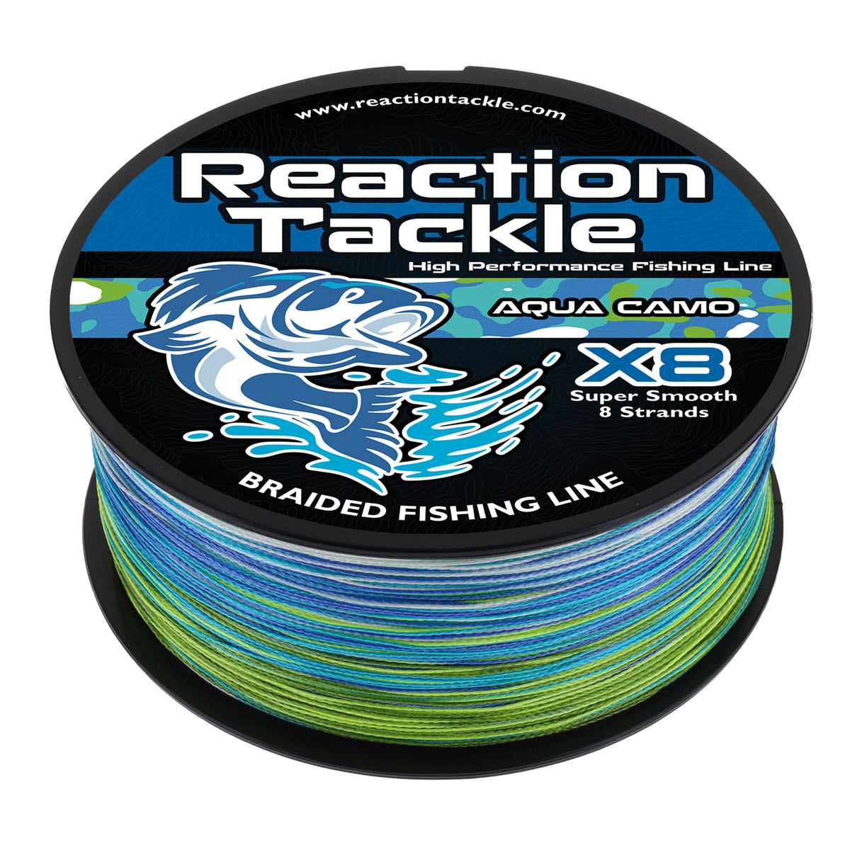Reaction Tackle X8 Braided Fishing Line – Aqua Camo