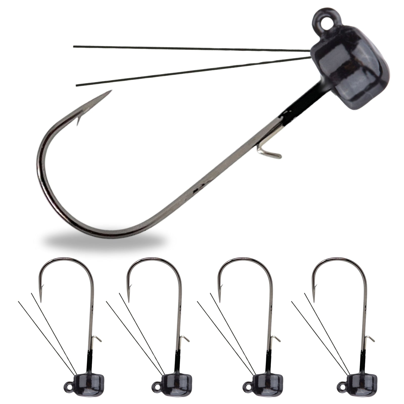 tungsten mushroom head ned rig jigs for bass
