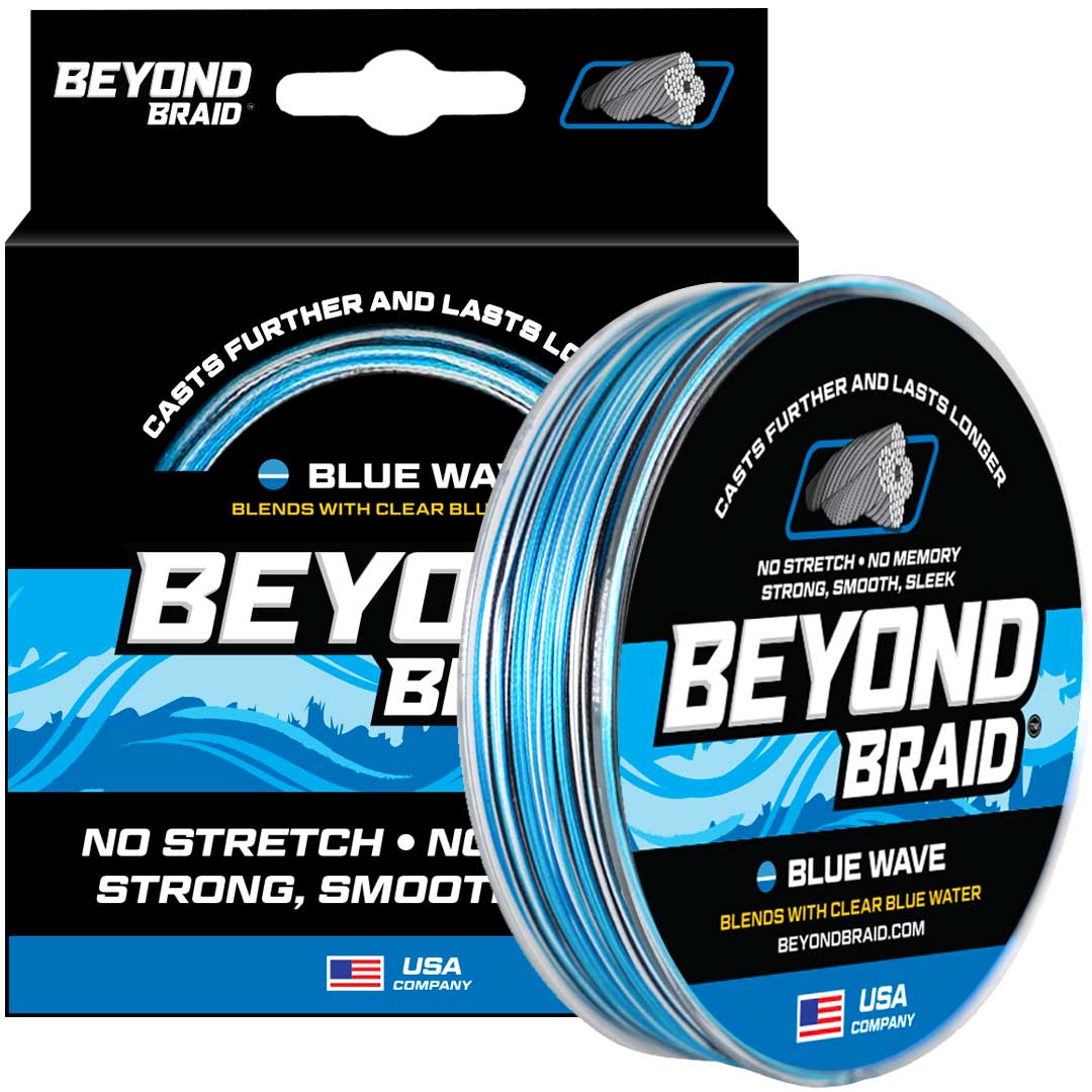 Beyond Braid Blue Wave braided fishing line