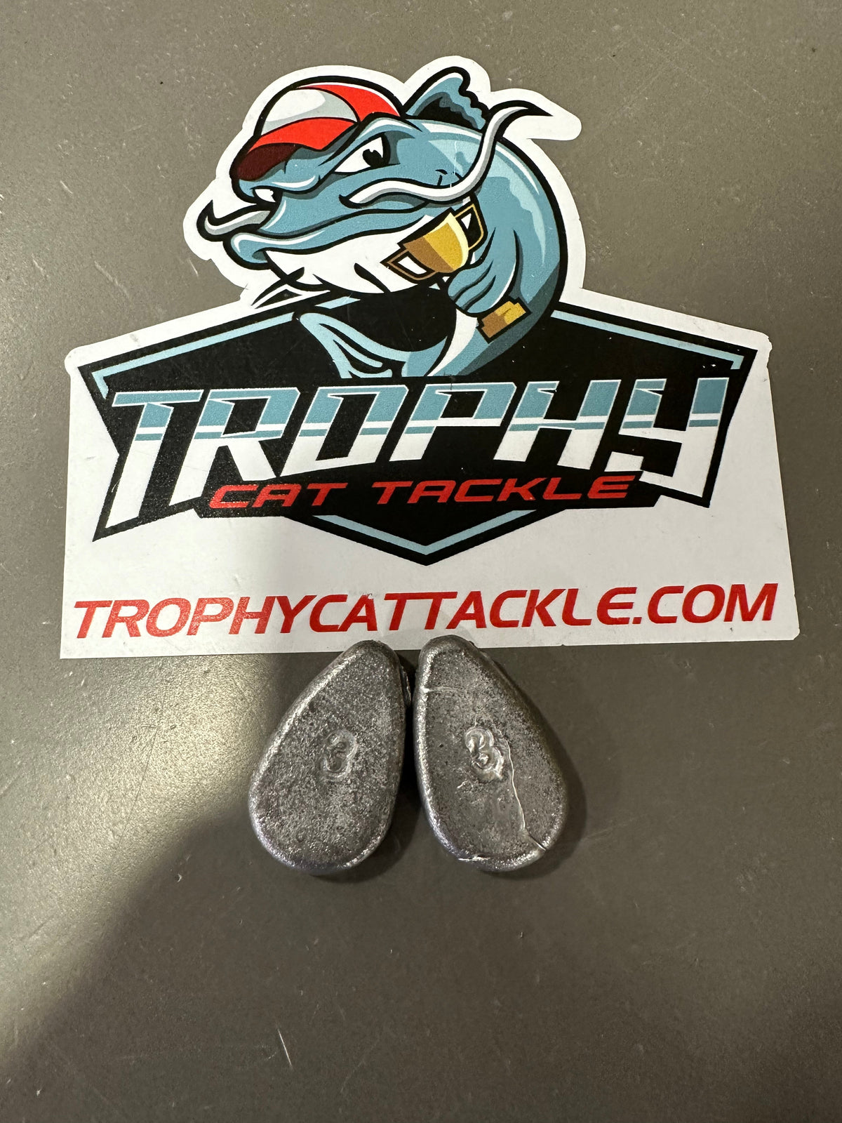 Trophy Cat Tackle No Roll Sinker – Flat Current-Resistant Catfish Weight