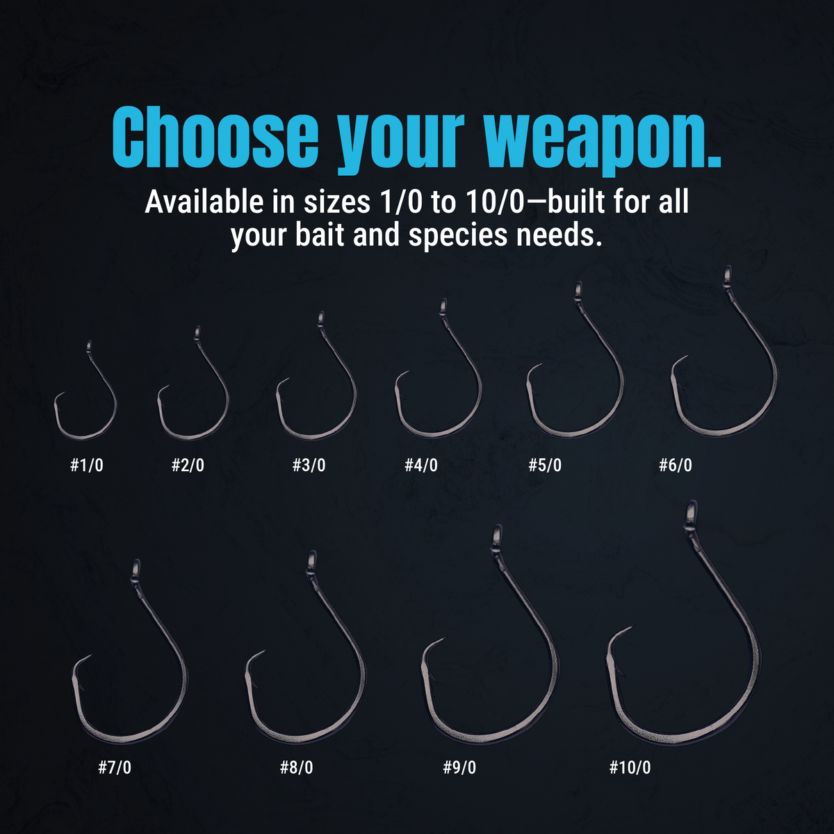 Reaction Tackle Heavyweight Catfish Circle Hooks 25-Pack – Offset Octopus