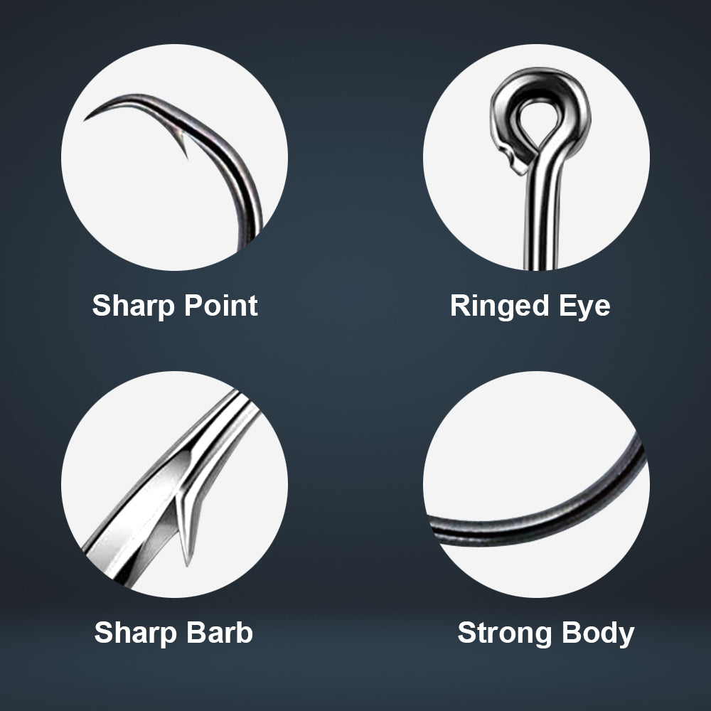Reaction Tackle Premium Circle Hooks 25-Pack – Saltwater &amp; Freshwater