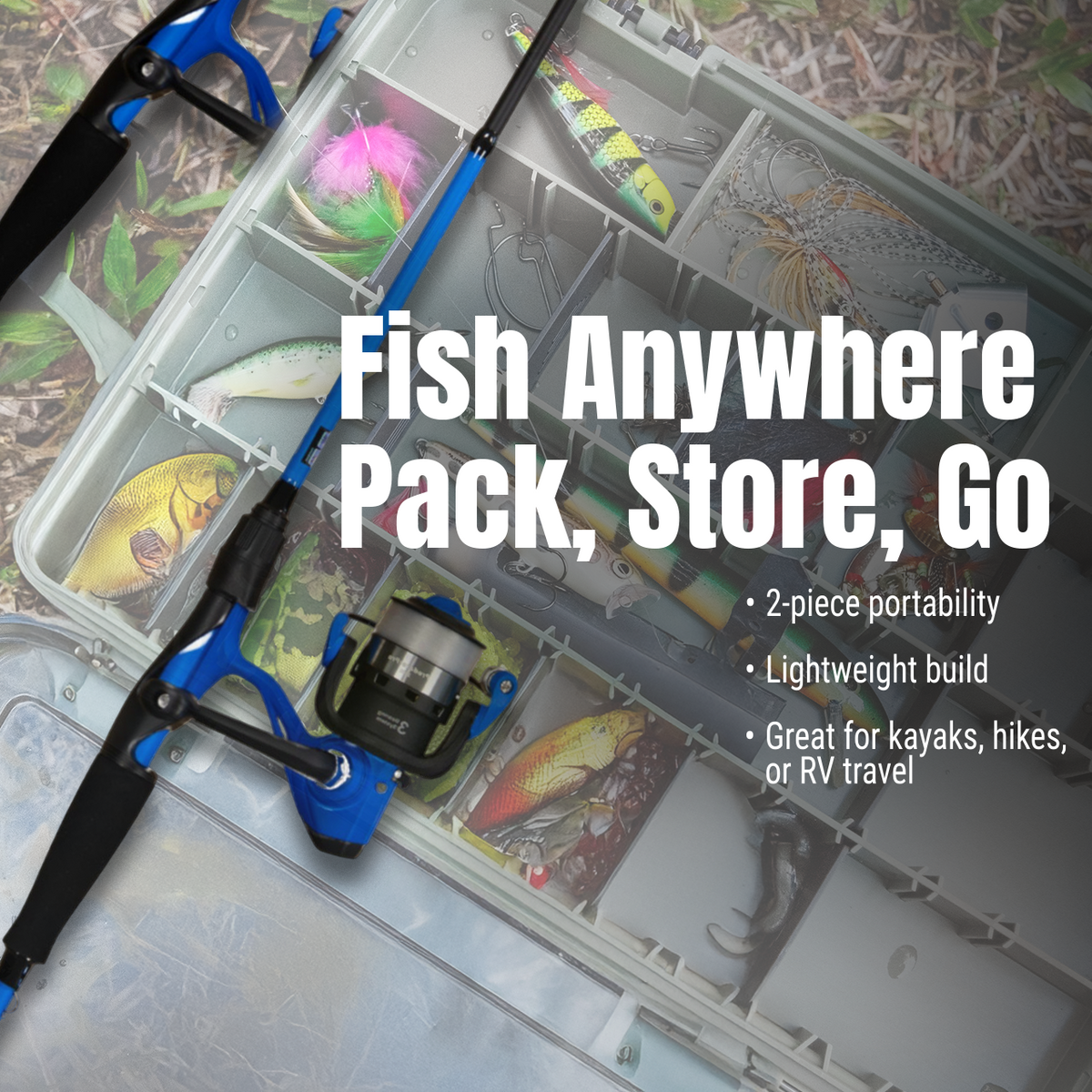 Reaction Tackle SmoothCast 4&#39;8&quot; Ultra-Light Spinning Combo