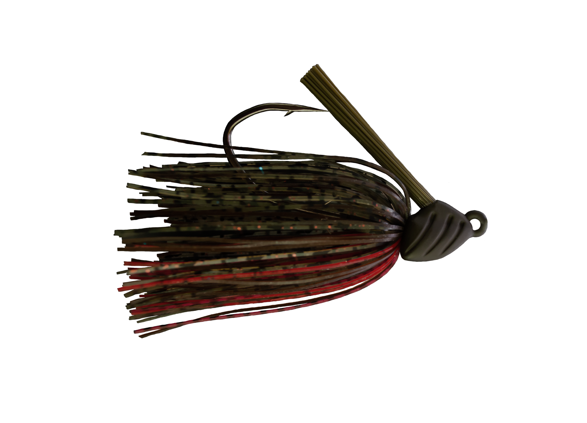 Delta Red bass jig with Gamakatsu hook and weed guard