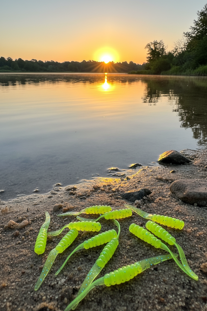 2 Inch Crappie Dock Shot soft plastic for dock fishing