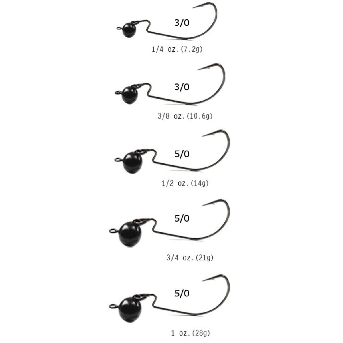 Reaction Tackle Tungsten Football Swing Jig Heads – 3 Pack