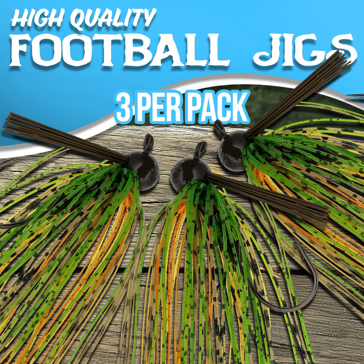 Reaction Tackle Lead Football Jigs (3-Pack)