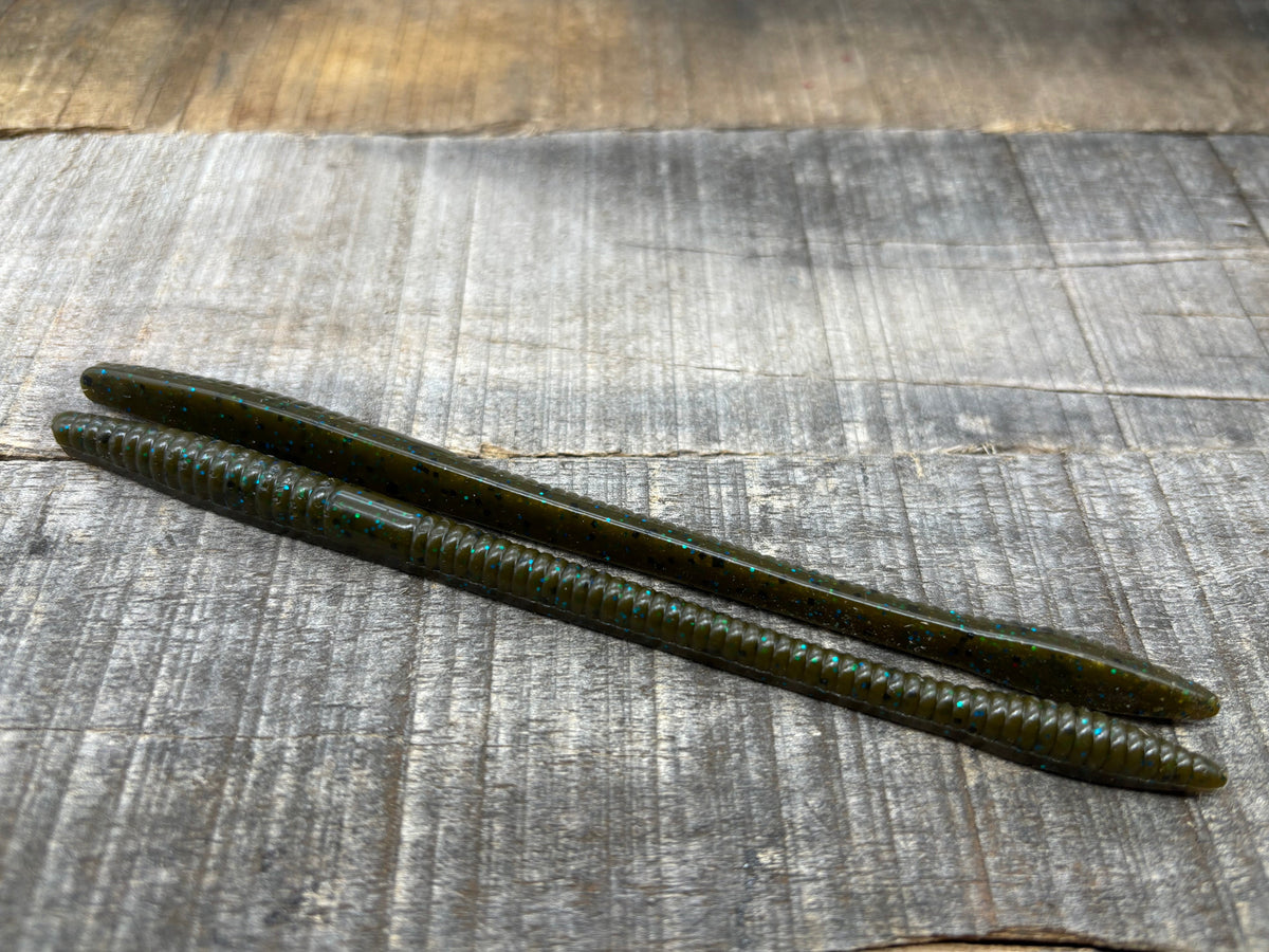 V & M Baits Slim Wild 6.5" Straight Tailed Worm