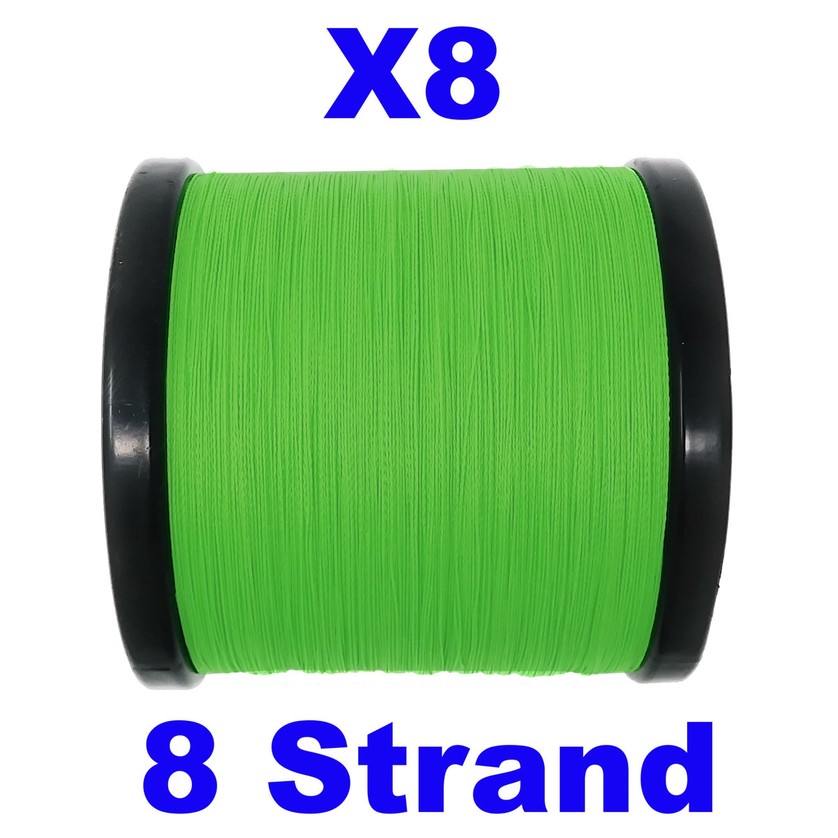Reaction Tackle X8 Braided Fishing Line – Hi Vis Green