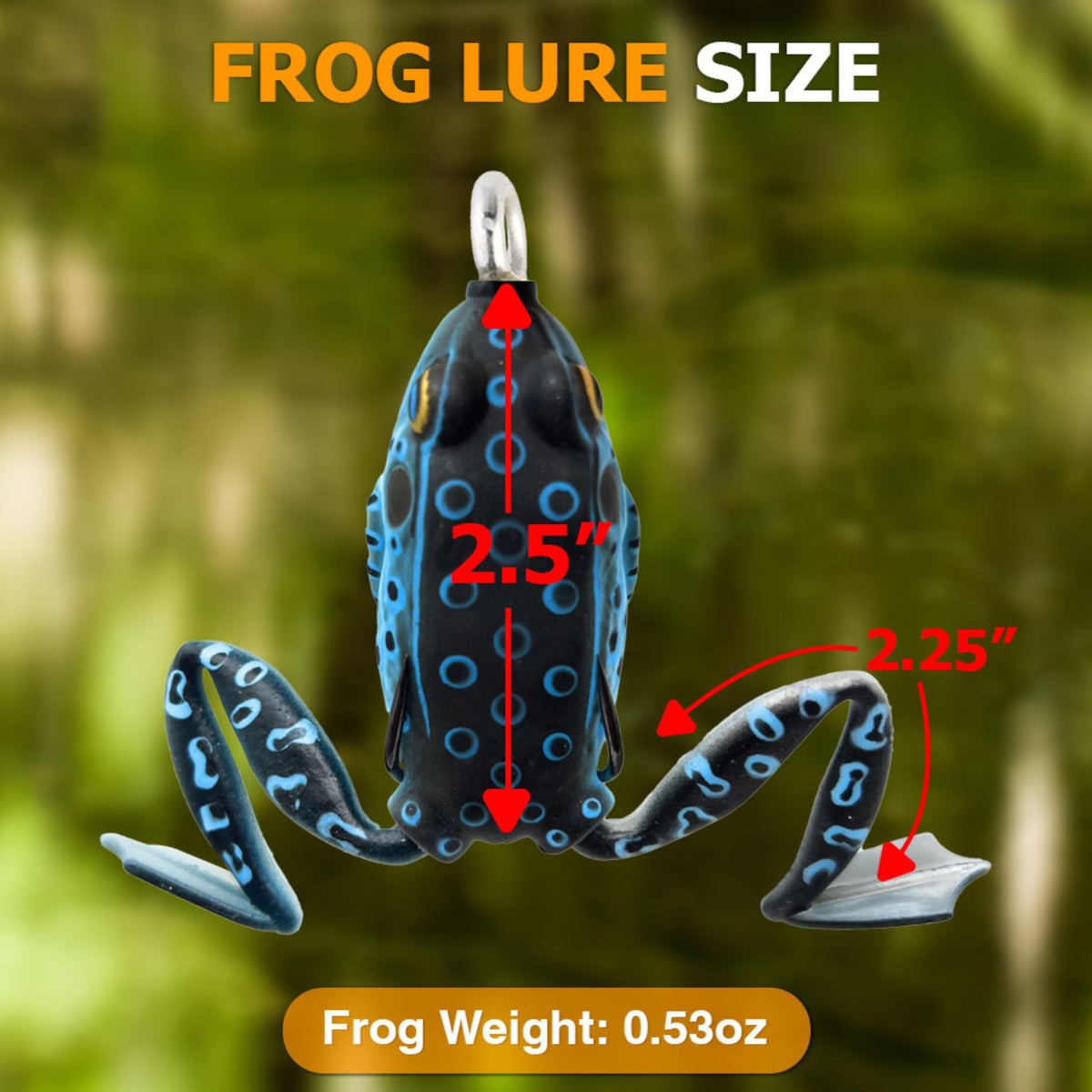 Reaction Tackle 2.25&quot; Hollow Body Frogs – Swimming Legs (2-Pack)