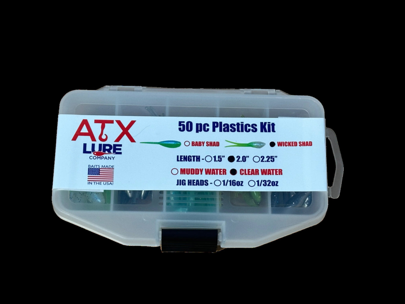 ATX Lures Mini Kit 50 pcs soft plastics