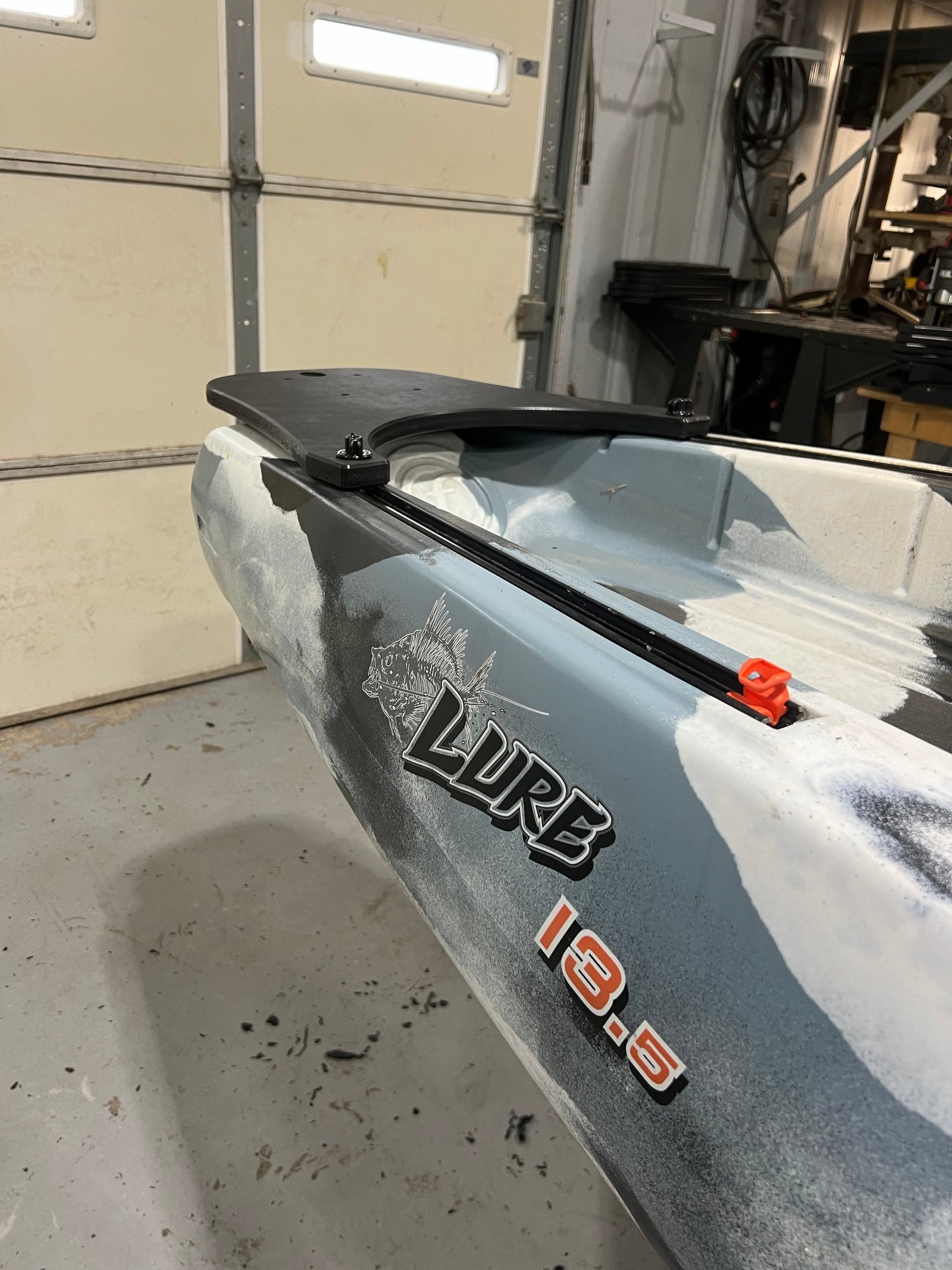 Feel Free stern mounting plate installed