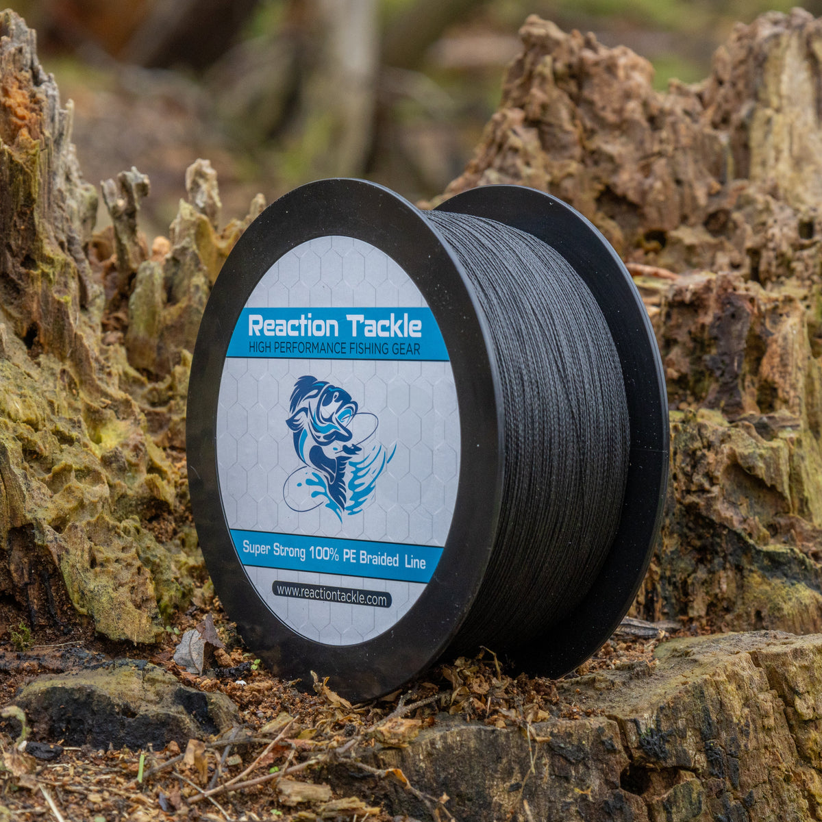 Reaction Tackle Braided Fishing Line – NO FADE Black