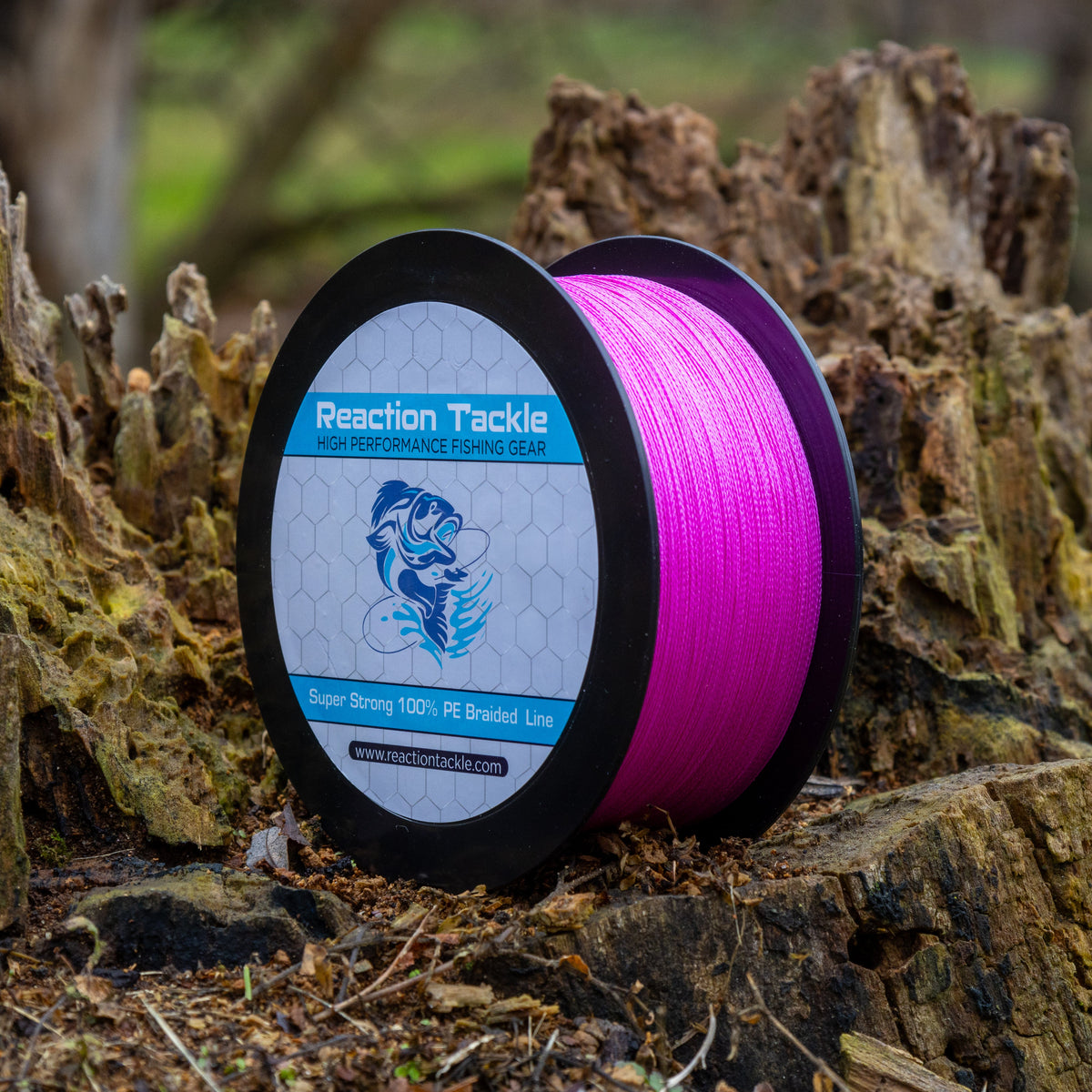 Reaction Tackle Braided Fishing Line – Pink