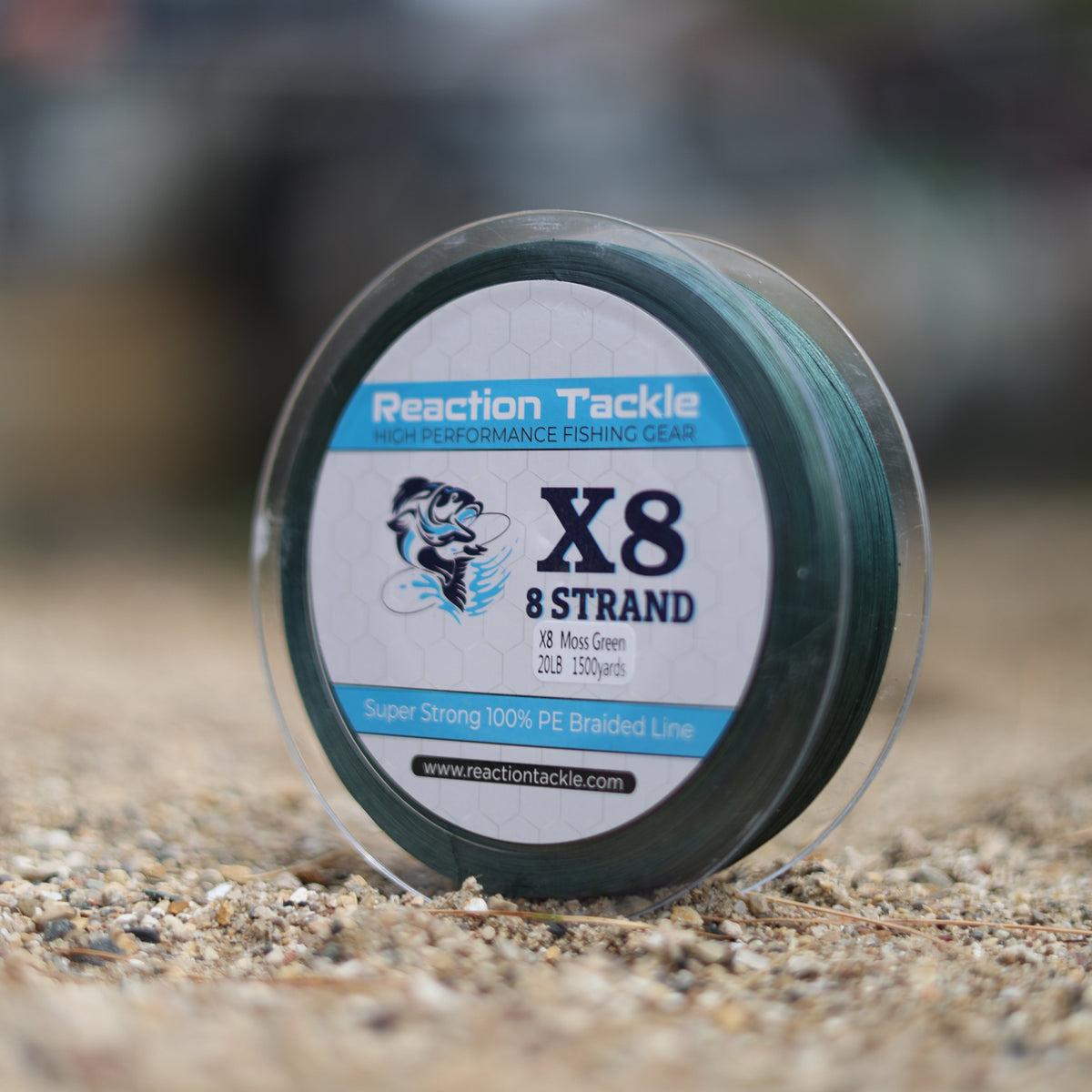 Reaction Tackle X8 Braided Fishing Line – Moss Green