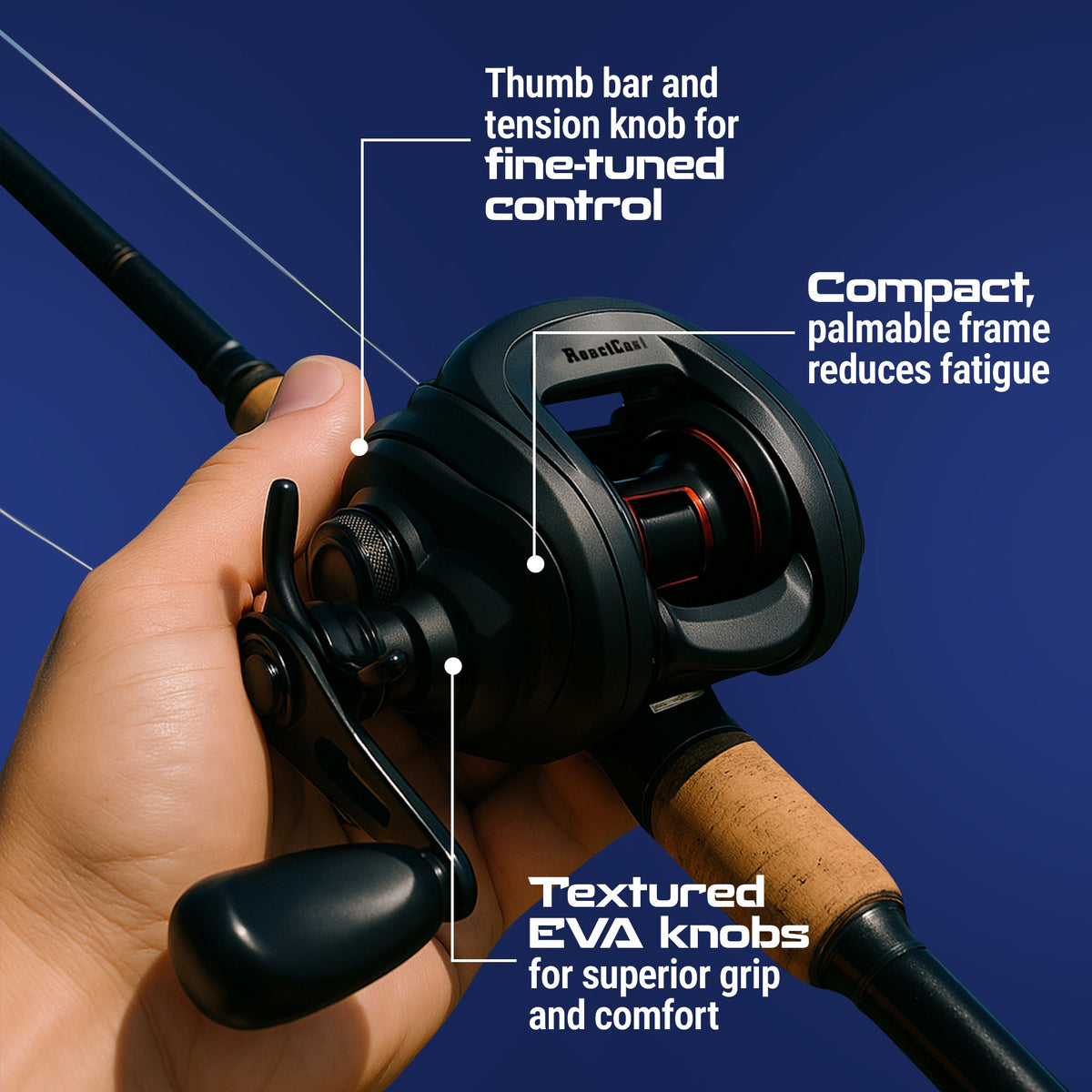 Reaction Tackle ReactCast Baitcasting Reel 7.3:1 High-Speed