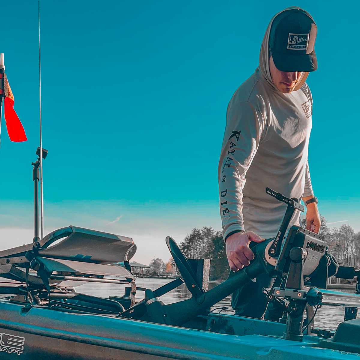 Kayak, or Die™ Long Sleeve UPF 50 Performance Hoodie