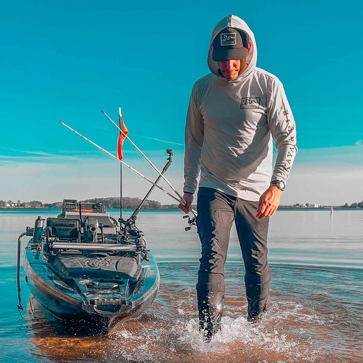 Kayak, or Die™ Long Sleeve UPF 50 Performance Hoodie