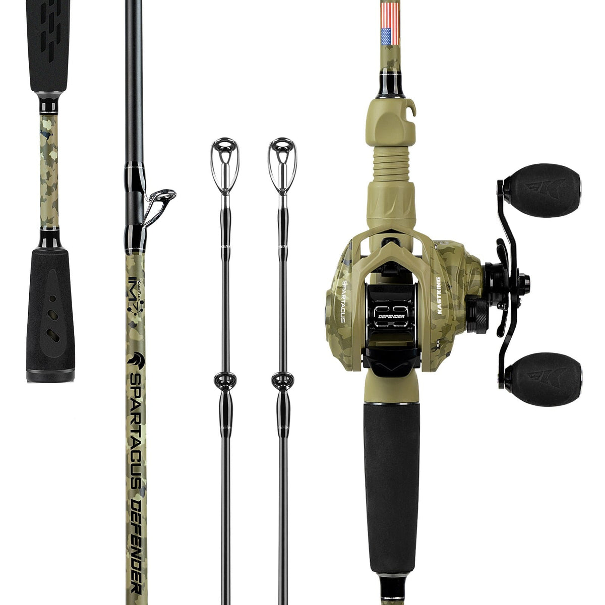 KastKing Spartacus Defender Twin-Tip Baitcasting Rod & Reel Combo